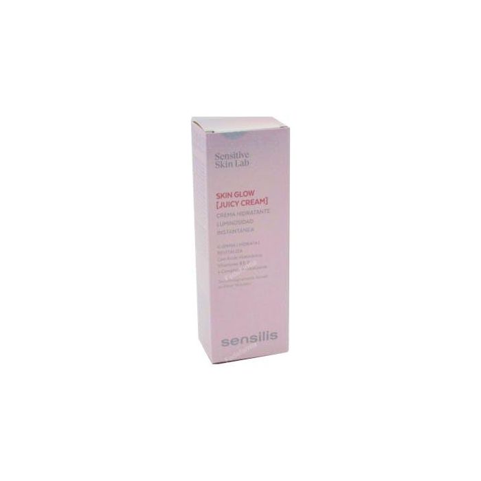 Sensilis SKIN GLOW JUICY CREAM Crema facial hidratante efecto flash luminosidad instantánea con Vitamina F y Niacinamida 50 ml