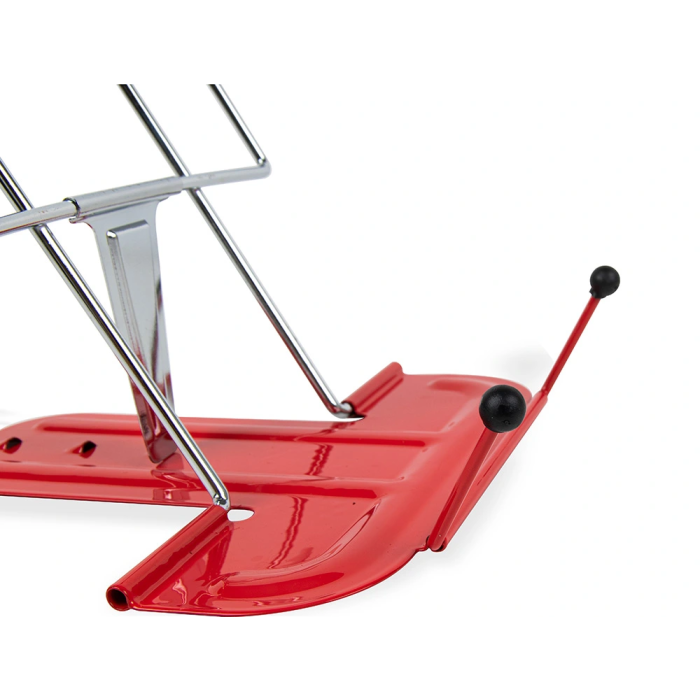 Liderpapel Atril Base Metálica Ángulo Ajustable Soporte Parte Posterior 195x235 mm Color Rojo 4