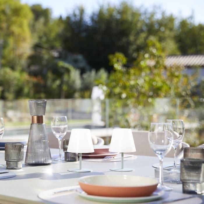 Lumisky LUM3666162006945 Juego 2 Lámparas Mesa Inalámbricas TWINS Oliva H16 cm LED 3