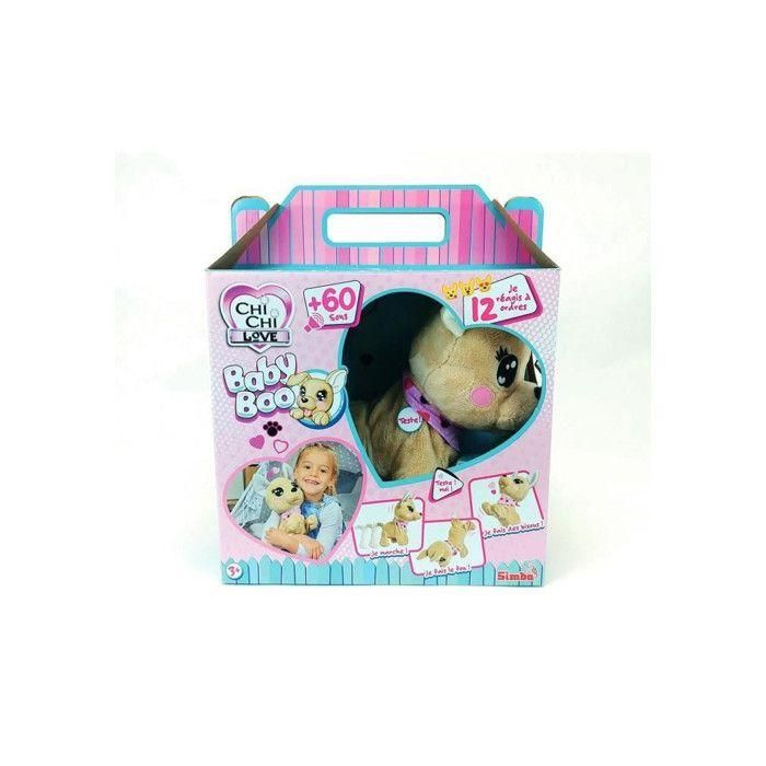 Chi Chi Love AUC4006592067885 Peluche interactivo Baby Boo 30 cm – Juguete interactivo marrón y rosa para 3 años+ 5 Chi Chi Love AUC4006592067885 Peluche interactivo Baby Boo 30 cm – Juguete interactivo marrón y rosa para 3 años+ 5