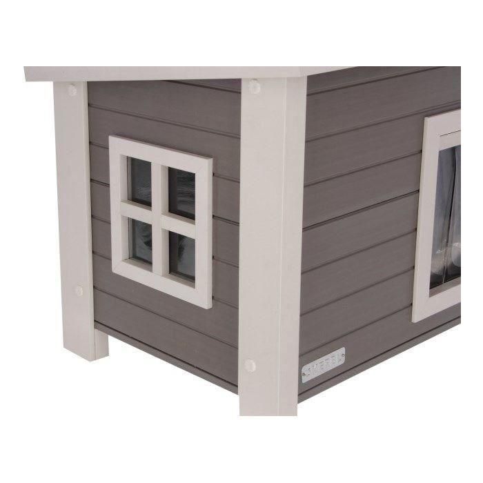 Casa para gatos - KERBL - ECO Eli - Gris / Blanco - 57 x 45 x 43 cm 2 Casa para gatos - KERBL - ECO Eli - Gris / Blanco - 57 x 45 x 43 cm 2