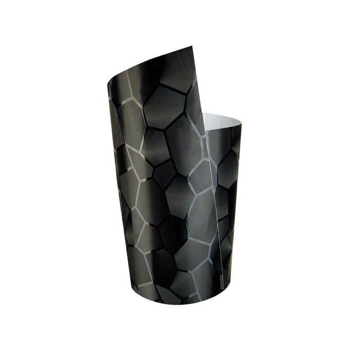 Foliatec FO3175 Lámina Adhesiva 3D Autoadhesiva para Interior de Coche Diseño Hexágono Irregular Cockpit Universal Cortable