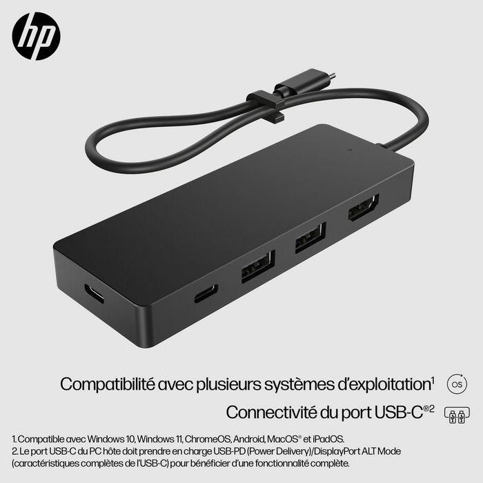 HP USB-C Travel Hub G3 - Hub de Viaje Compacto con 5 Puertos y Power Delivery Escalable