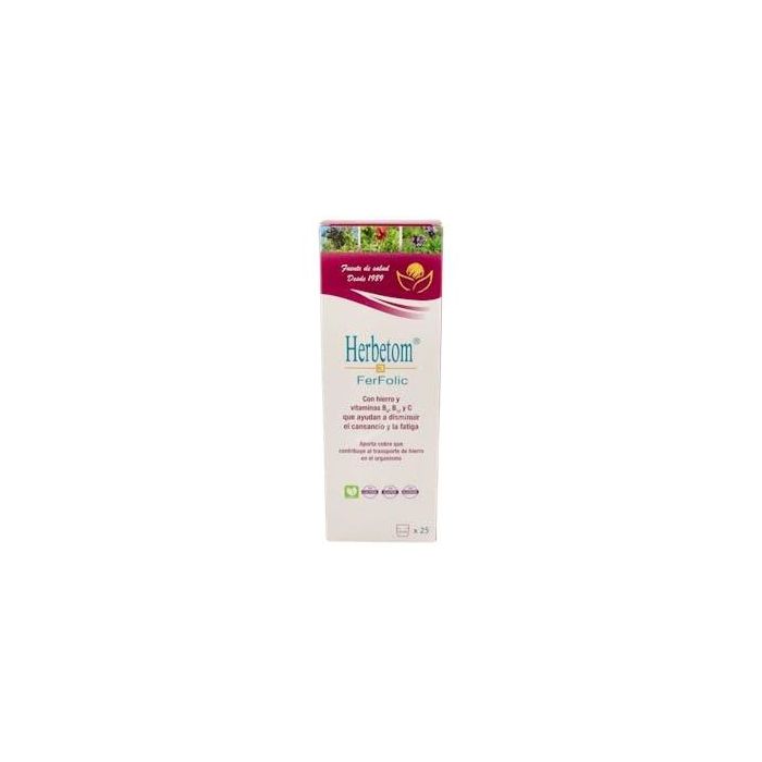 BIOSERUM Herbetom 3 Ff Hierro 250ml Jarabe. Suplemento con Vitaminas B2, B6, B12, C y Cobre para Reducir Cansancio y Fatiga