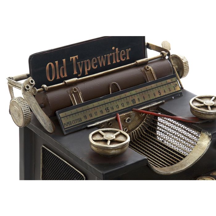 DKD Home Decor Figura Decorativa Vintage Máquina de Metal Negra Hecha a Mano 26x15x24 cm, Reciclable 1 DKD Home Decor Figura Decorativa Vintage Máquina de Metal Negra Hecha a Mano 26x15x24 cm, Reciclable 1