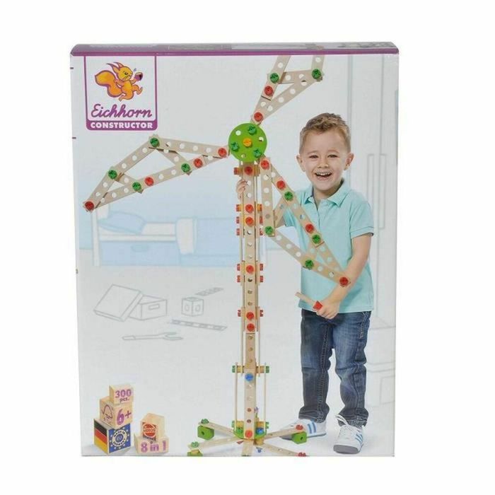 Eichhorn Juego de Construcción 8 en 1: Conjunto de 300 piezas para crear Turbina Eólica, Grúa, Aviones y más vehículos Eichhorn Juego de Construcción 8 en 1: Conjunto de 300 piezas para crear Turbina Eólica, Grúa, Aviones y más vehículos
