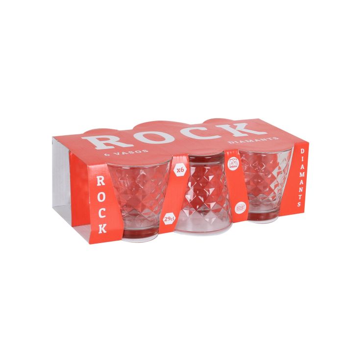 La Mediterranea - Set de 6 Vasos de la Colección Rock Diamants con Capacidad de 290 ml y Dimensiones de 8 cm de Diámetro por 9 cm de Alto (6 Cajas) 5