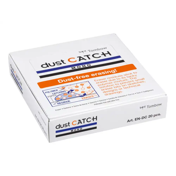 Tombow Goma de borrar Mono Dust Catch Polimera PVC Negra Atrapa Residuos Papel Dibujo Técnico 3