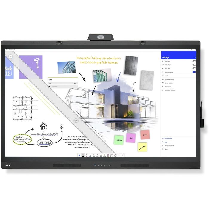 NEC WD551 Pantalla Táctil 55" 4K Ultra HD Display 139,7 cm Multi-táctil Interactiva 1