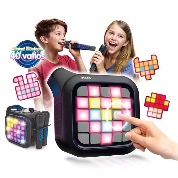 Vtech Karaoke Light Party Duo Disco Edition con Altavoz Bluetooth, 2 Micrófonos, 5 Modos de Juego, Control de Volumen y Luces 4 Vtech Karaoke Light Party Duo Disco Edition con Altavoz Bluetooth, 2 Micrófonos, 5 Modos de Juego, Control de Volumen y Luces 4