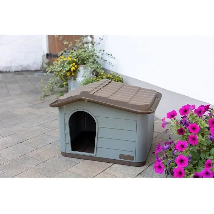 Kerbl Casa para gatos Paola Eco PAO4018653266045 - 60 x 51 x 41 cm - Gris y Marrón - Plástico Reciclado 1