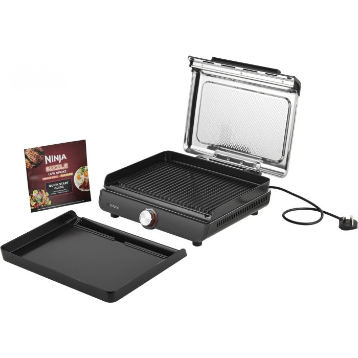 Ninja GR101EU Parrilla y Plancha de Interior Sizzle, Antiadherente, Gran Capacidad, Sin Humo, Temperatura Controlada hasta 260°C 18 Ninja GR101EU Parrilla y Plancha de Interior Sizzle, Antiadherente, Gran Capacidad, Sin Humo, Temperatura Controlada hasta 260°C 18