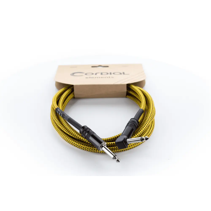 Cordial Cable de Guitarra Jack Recto/Acodado Tweed Amarillo 5M 2