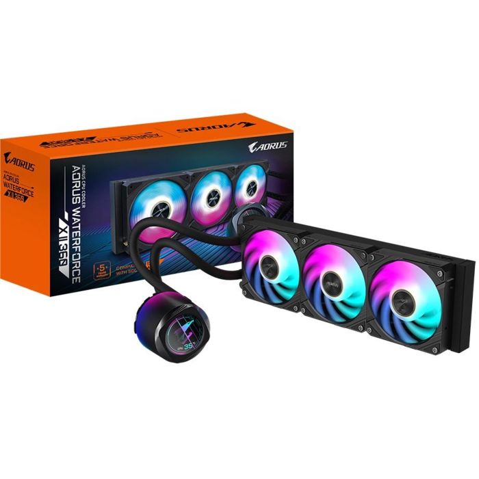 GIGABYTE AORUS WATERFORCE X II 360 Sistema de Refrigeración Líquida AIO para CPU, LCD Edge View, 3 Ventiladores 12cm, Negro 0 GIGABYTE AORUS WATERFORCE X II 360 Sistema de Refrigeración Líquida AIO para CPU, LCD Edge View, 3 Ventiladores 12cm, Negro 0