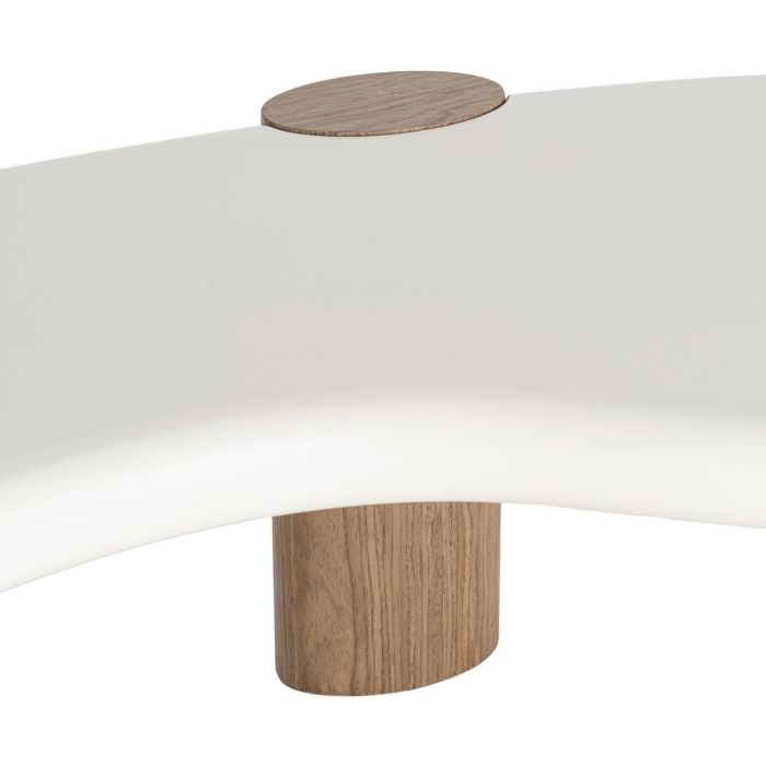 Mesa Centro Blanco-Natural Dm Salón 125 X 60 X 41 cm