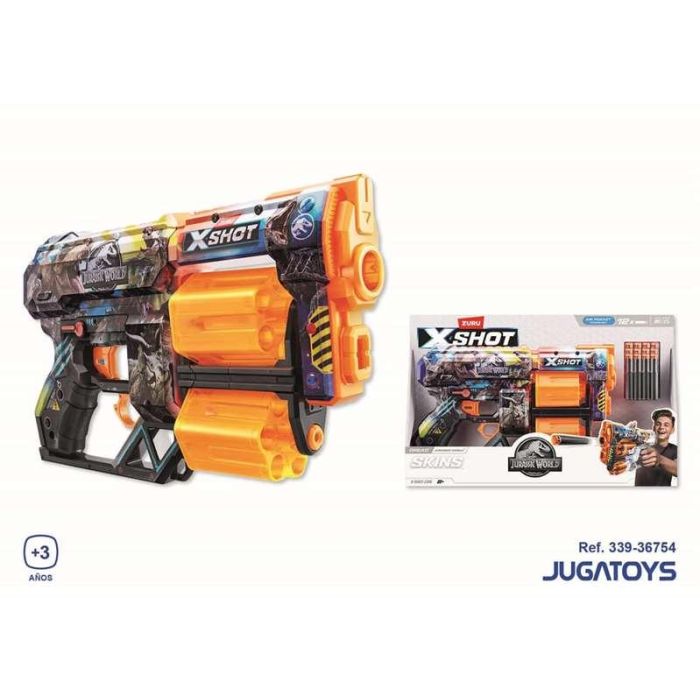 Pistola x-shot skins dread jurassic world, incluye 12 dardos 1 Pistola x-shot skins dread jurassic world, incluye 12 dardos 1