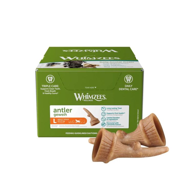 Whimzees Caja Occupy Antler L 22 Unidades