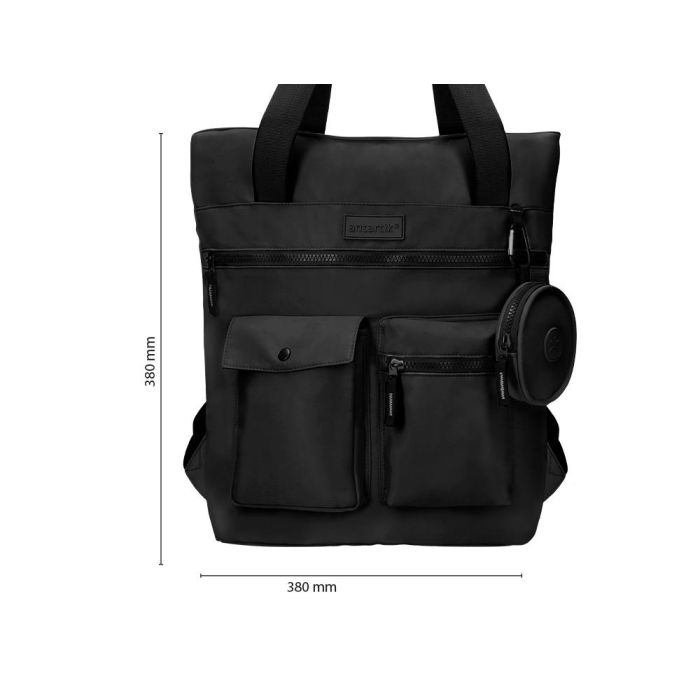 Cartera Antartik Bolso Mochila Casual Color Negro 400x120x390 mm 1