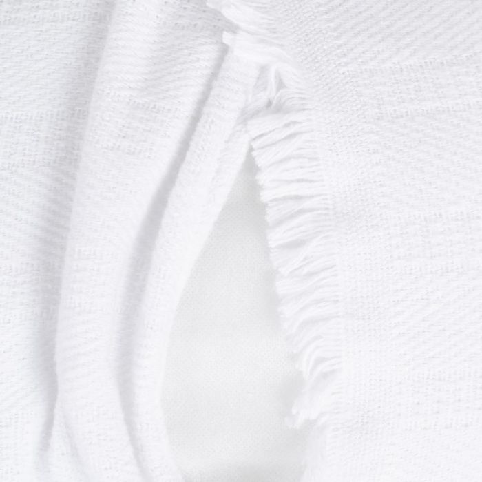 Cojín Blanco Algodón-Poliéster 70 X 50 cm