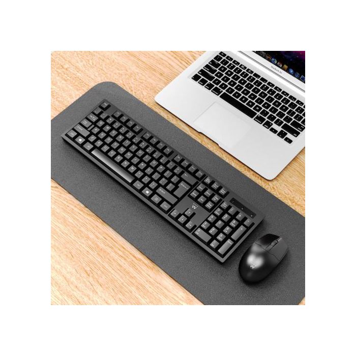 Ewent EW3281 Kit Teclado y Ratón Inalámbrico RF Universal QWERTY Español Negro, 1000 DPI, Teclas Programables, Nanoreceptor USB 1 Ewent EW3281 Kit Teclado y Ratón Inalámbrico RF Universal QWERTY Español Negro, 1000 DPI, Teclas Programables, Nanoreceptor USB 1