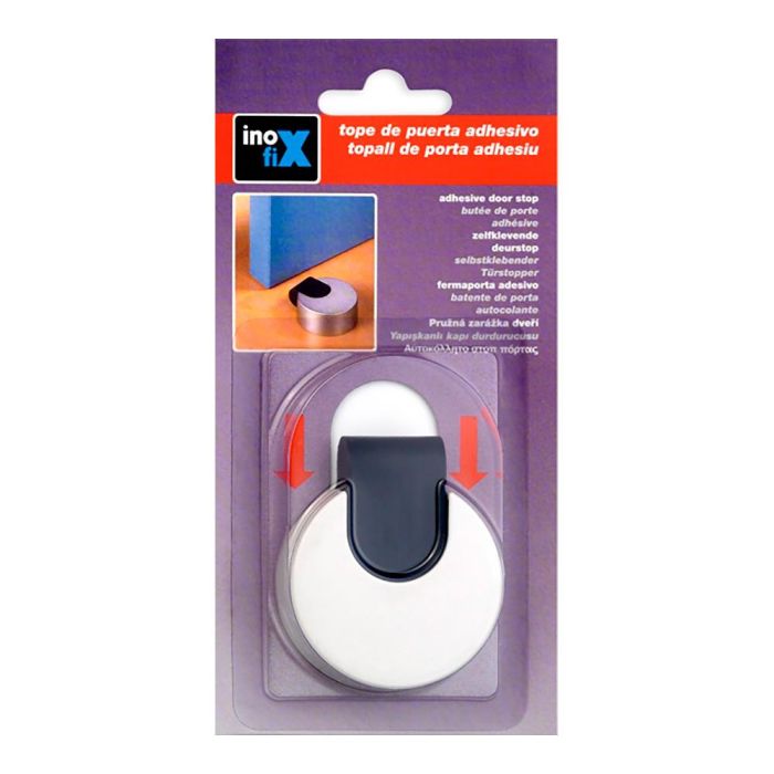 Inofix Tope de puerta amortiguado y silencioso, blanco, PVC + caucho, para puertas de interior 1 Inofix Tope de puerta amortiguado y silencioso, blanco, PVC + caucho, para puertas de interior 1