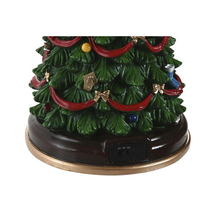 DKD Home Decor Árbol de Navidad Tradicional Multicolor con Luz LED, Música y Movimiento, 33 cm, Funciona con Pilas AA 1