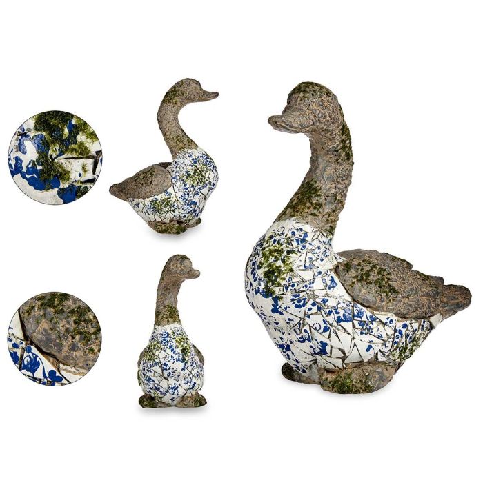 Figura de Pato Mosaico Azul en Poliresina - Ibergarden 17x42x40 cm (2 Unidades) Figura de Pato Mosaico Azul en Poliresina - Ibergarden 17x42x40 cm (2 Unidades)