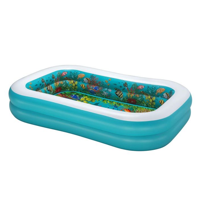 Bestway Piscina Hinchable 2 Camaras Fondo 3D Marino con Accesorios 262x175x51 cm +3 Años Jardin 54177 15