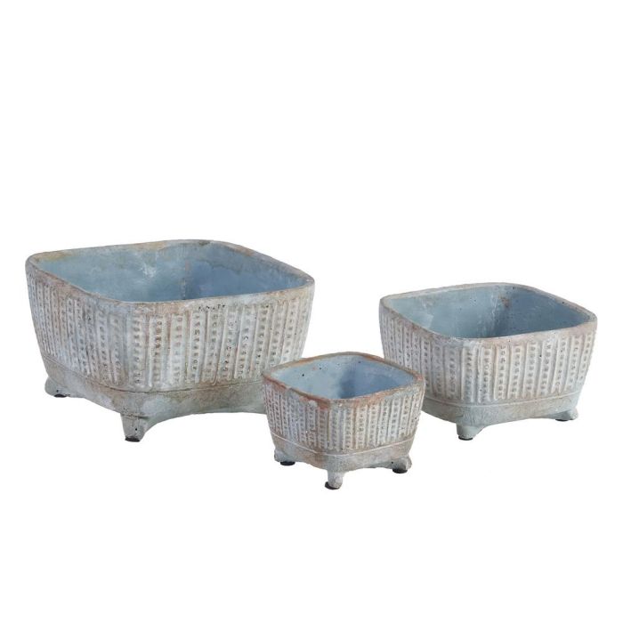 Macetero Cemento Decoración 12 X 12 X 8,50 cm