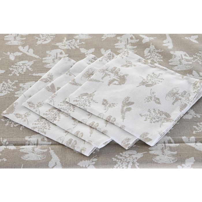 DKD Home Decor Mantel Alpino de Algodón Marrón Claro y Blanco 150x150 cm - Pack 2 Unidades Surtidas 2 DKD Home Decor Mantel Alpino de Algodón Marrón Claro y Blanco 150x150 cm - Pack 2 Unidades Surtidas 2