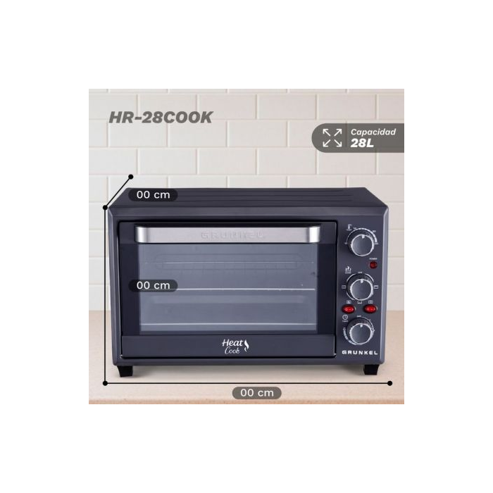 Horno de Sobremesa Grunkel HR-28COOK/ 1600W/ Capacidad 28L 3 Horno de Sobremesa Grunkel HR-28COOK/ 1600W/ Capacidad 28L 3