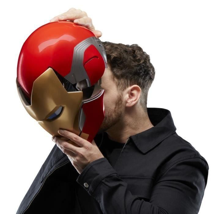 Casco electrónico Iron Man, con efectos de luz, juguete de cosplay coleccionable premium para adultos, serie Marvel Legends 3 Casco electrónico Iron Man, con efectos de luz, juguete de cosplay coleccionable premium para adultos, serie Marvel Legends 3