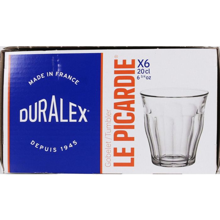 Set de 6 Vasos Transparentes Picardie 20 cl - Duralex (12 Cajas) 2 Set de 6 Vasos Transparentes Picardie 20 cl - Duralex (12 Cajas) 2