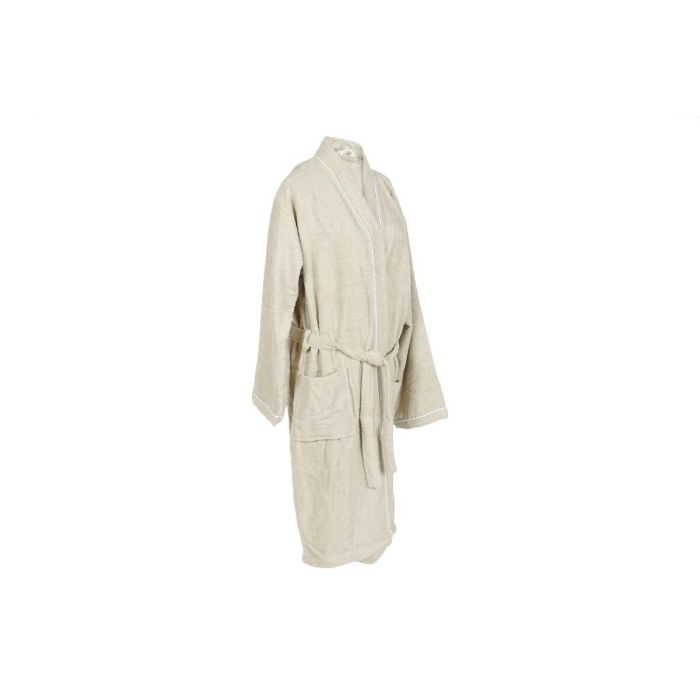Albornoz Basicos DKD Home Decor Beige 1 x 123 x 68 cm Set de 2 1 Albornoz Basicos DKD Home Decor Beige 1 x 123 x 68 cm Set de 2 1