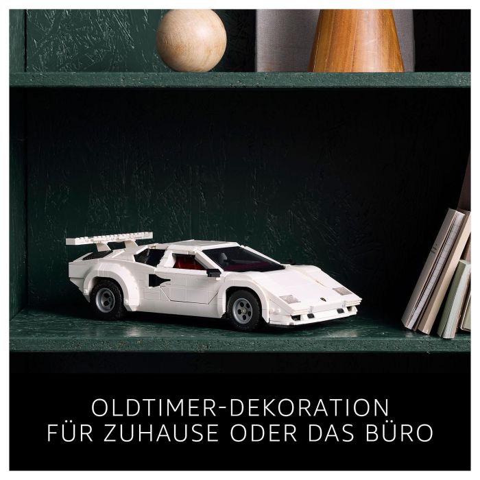 LEGO Icons Lamborghini Countach 5000 Quattrovalvole 10318 - Juego de Construcción de 1506 Piezas para Adultos