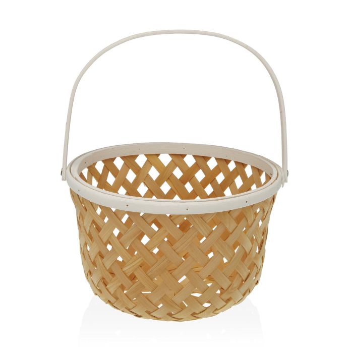 Frutero Madera Natural Blanco Versa 28X35CM (2 Unidades)