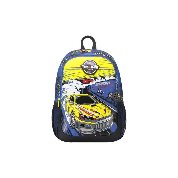 Totto Mochila Escolar Grande Carreras de Coches MJ04VLC003-2310-6J7L Capacidad 17.9 Litros Azul