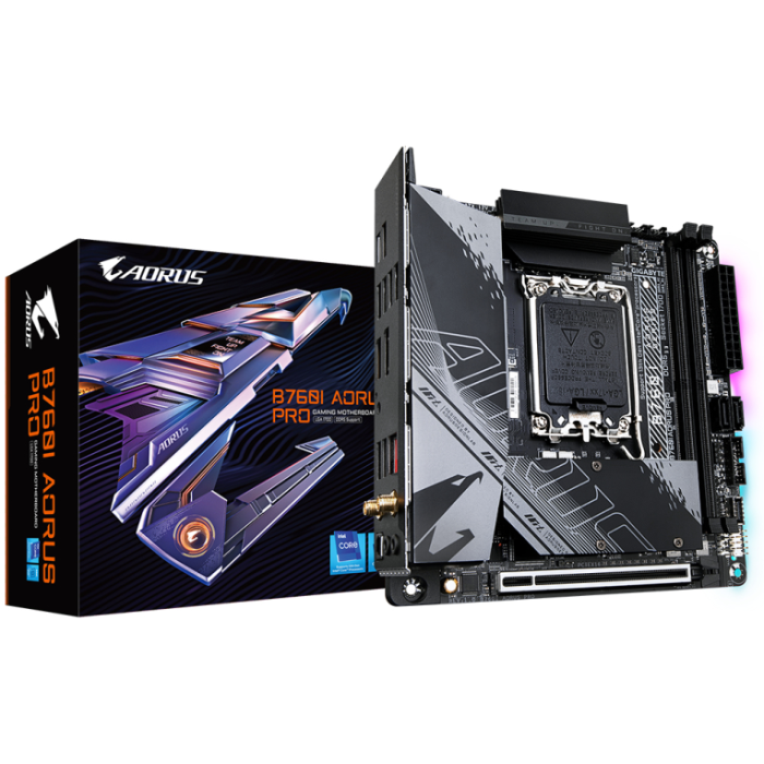 GIGABYTE B760I AORUS PRO placa base Intel B760 Express LGA 1700 mini ITX GIGABYTE B760I AORUS PRO placa base Intel B760 Express LGA 1700 mini ITX
