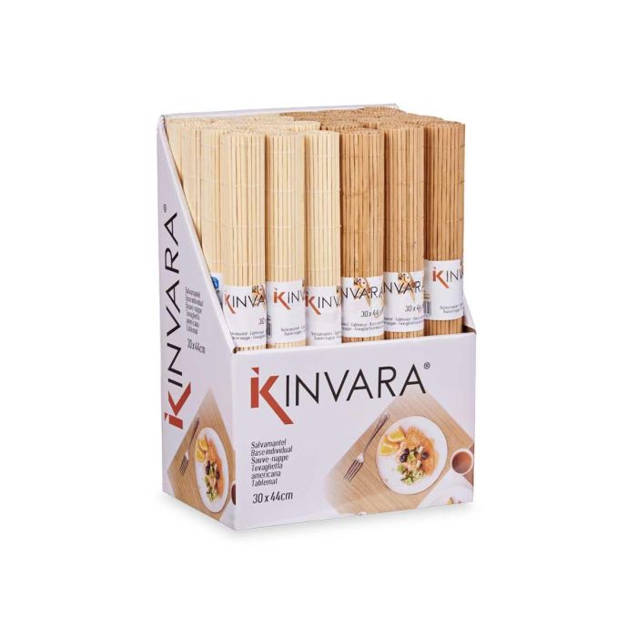 Kinvara Salvamantel de Bambú Natural 30x44 cm Surtido para Mesa - Protección y Estilo para tu Hogar (48 Unidades) 2 Kinvara Salvamantel de Bambú Natural 30x44 cm Surtido para Mesa - Protección y Estilo para tu Hogar (48 Unidades) 2