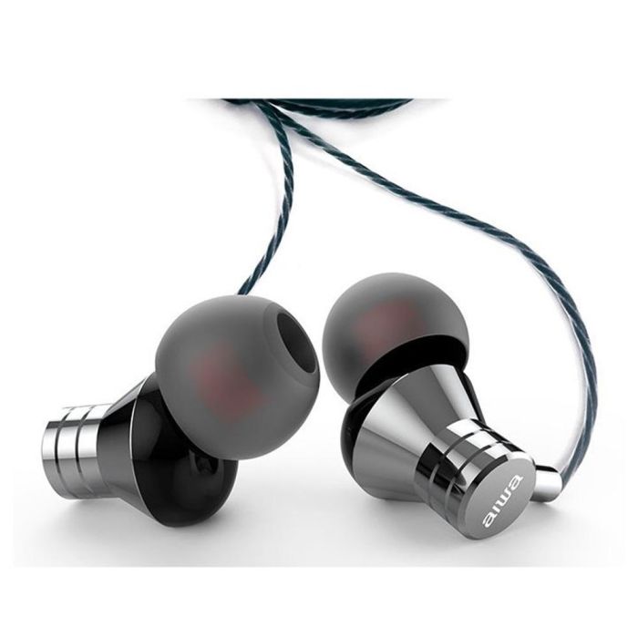 Aiwa ESTM-50USB-C Auriculares In-Ear USB Tipo C con Micrófono Integrado, Alámbricos para Llamadas y Música, Plata 2