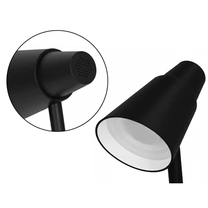 Q-connect Lámpara de Escritorio LED 6W 360 lm Táctil 3 Niveles Luz Nocturna Cabeza Orientable Negro 6