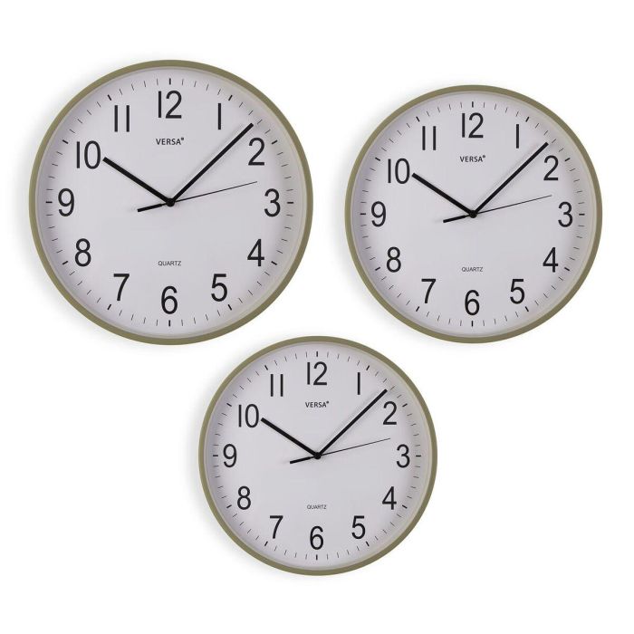 Reloj de Pared Versa Verde Plástico 40 x 40 x 5,5 cm 1