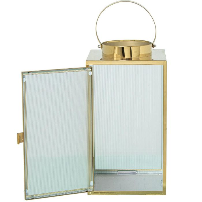 Farol Alexandra House Living Dorado Acero 16 x 30 x 16 cm Portavelas