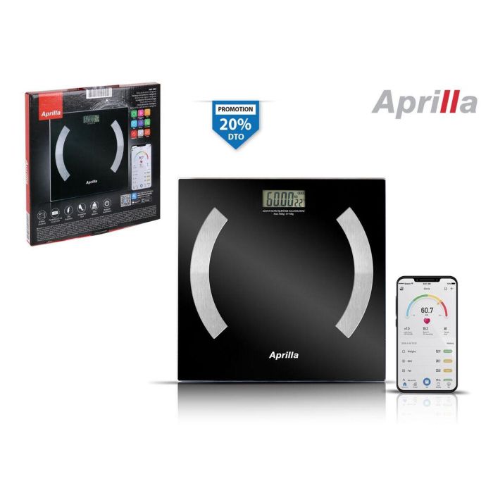 Báscula de Baño Inteligente Aprilla 150 kg Azul (6 Unidades) Báscula de Baño Inteligente Aprilla 150 kg Azul (6 Unidades)