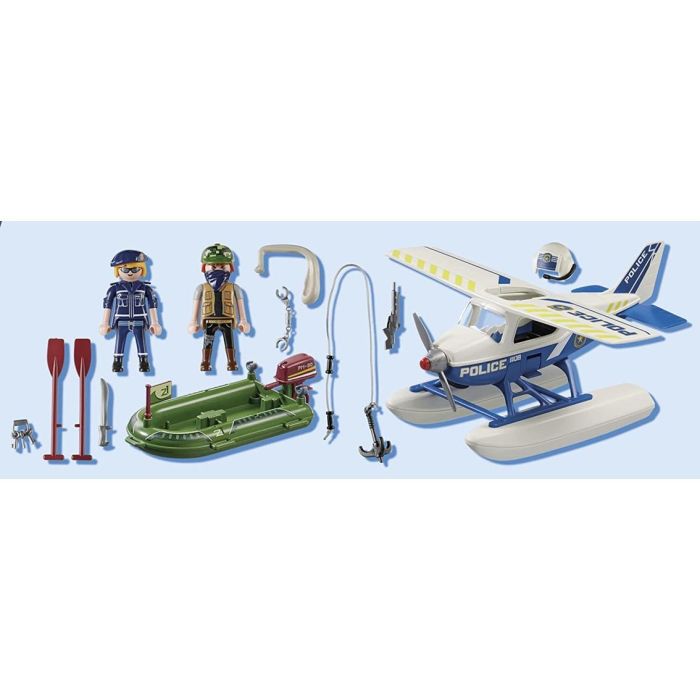 Playmobil Avión Acuático de Policía: Persecución Contrabandista, Juego de 33 Piezas para Niños a Partir de 5 Años 2 Playmobil Avión Acuático de Policía: Persecución Contrabandista, Juego de 33 Piezas para Niños a Partir de 5 Años 2