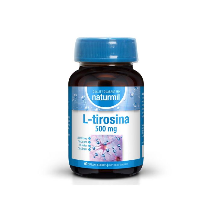 Naturmil Tirosina 500 mg 60 Cápsulas - Suplemento Dietético para Función Tiroidea y Cerebral Naturmil Tirosina 500 mg 60 Cápsulas - Suplemento Dietético para Función Tiroidea y Cerebral