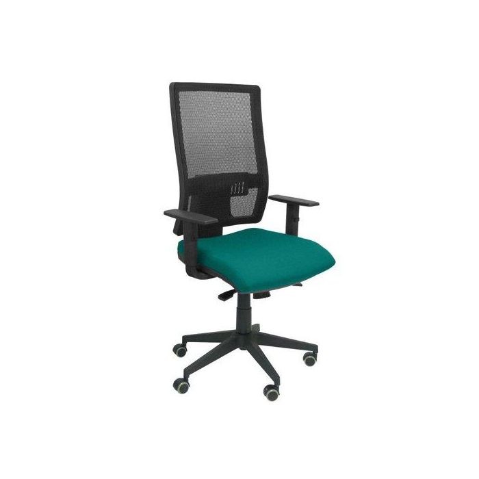 Silla Piqueras Y Crespo Horna Brazos Regulables Mecanismo Sincro Apoyo Lumbar Respaldo Malla Transpirable Y Asiento Tapizado Bali Verde Turquesa