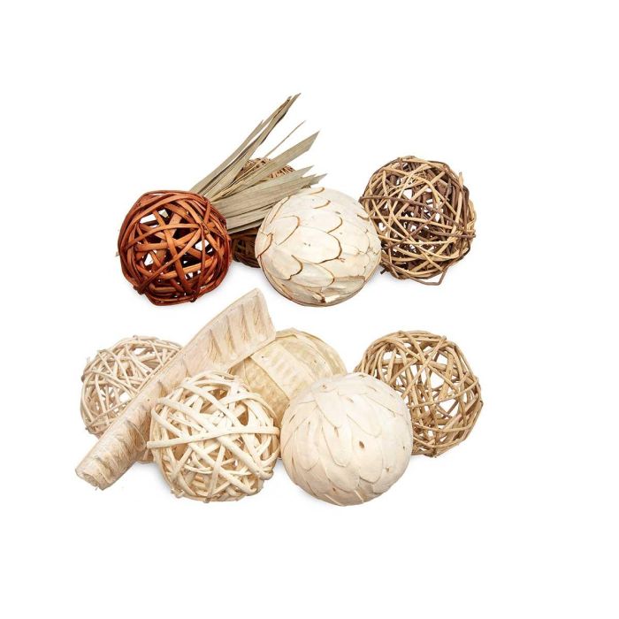 Set 6 Bolas Hoja Decoración Madera y Fibra Natural Giftdecor 22x40x9 cm (12 Unidades) 1 Set 6 Bolas Hoja Decoración Madera y Fibra Natural Giftdecor 22x40x9 cm (12 Unidades) 1