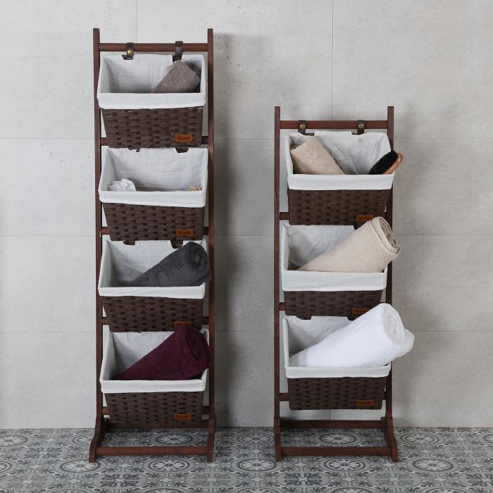 Mueble Baño 3 Cestas Marron Os Versa 35X102CM 1 Mueble Baño 3 Cestas Marron Os Versa 35X102CM 1