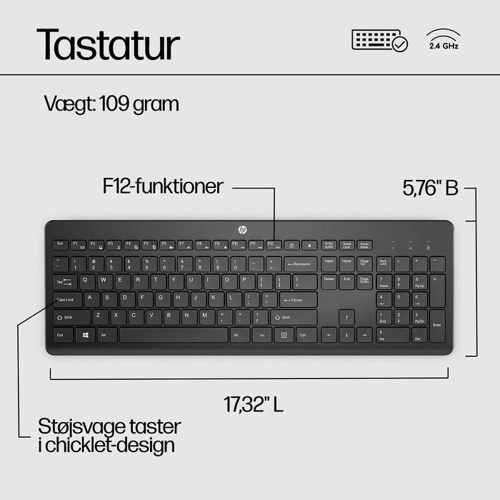 HP 230 Wireless Keyboard Black - NOR 5 HP 230 Wireless Keyboard Black - NOR 5